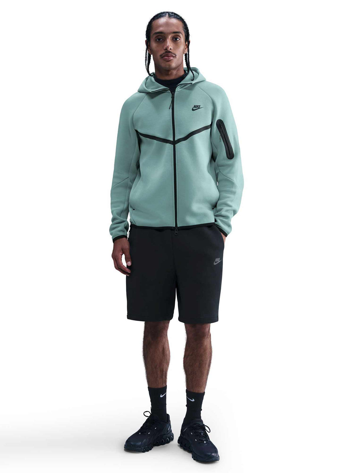 NIKE Суитшърт M NK TCH FLC FZ WR HOODIE