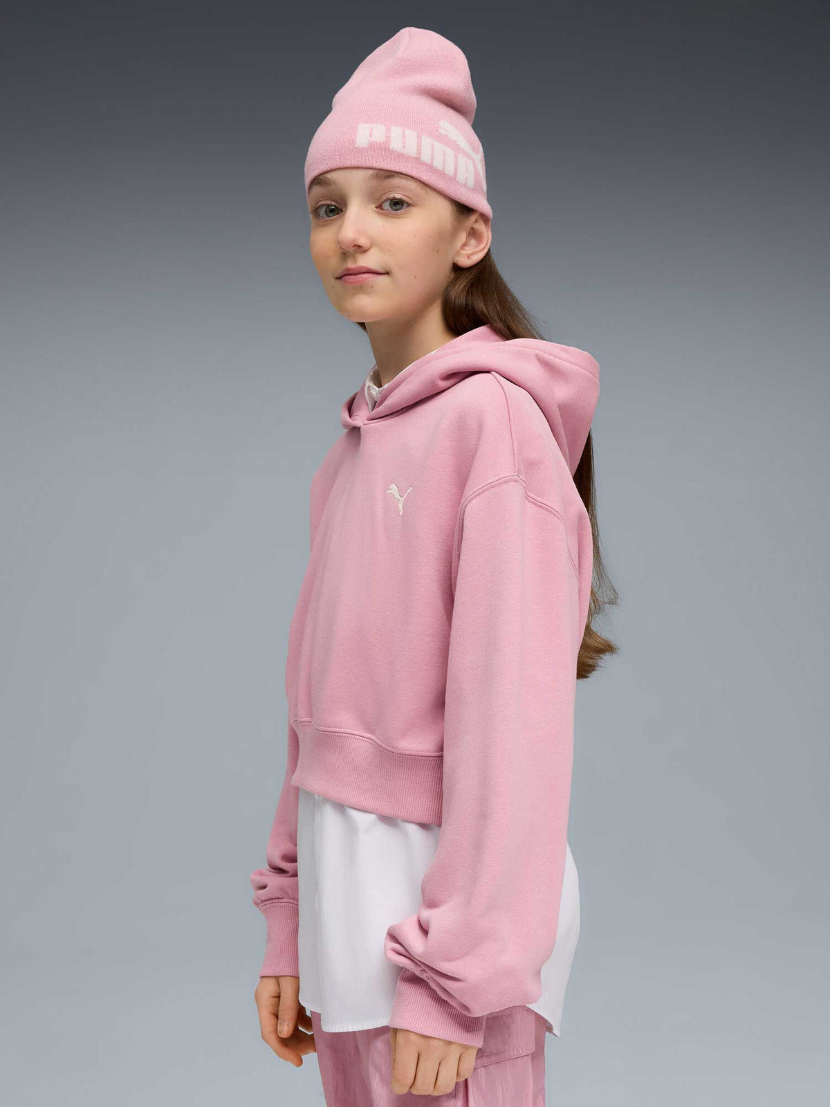 PUMA Суитшърт WARDROBE ESS Short Length Hoodie TR G