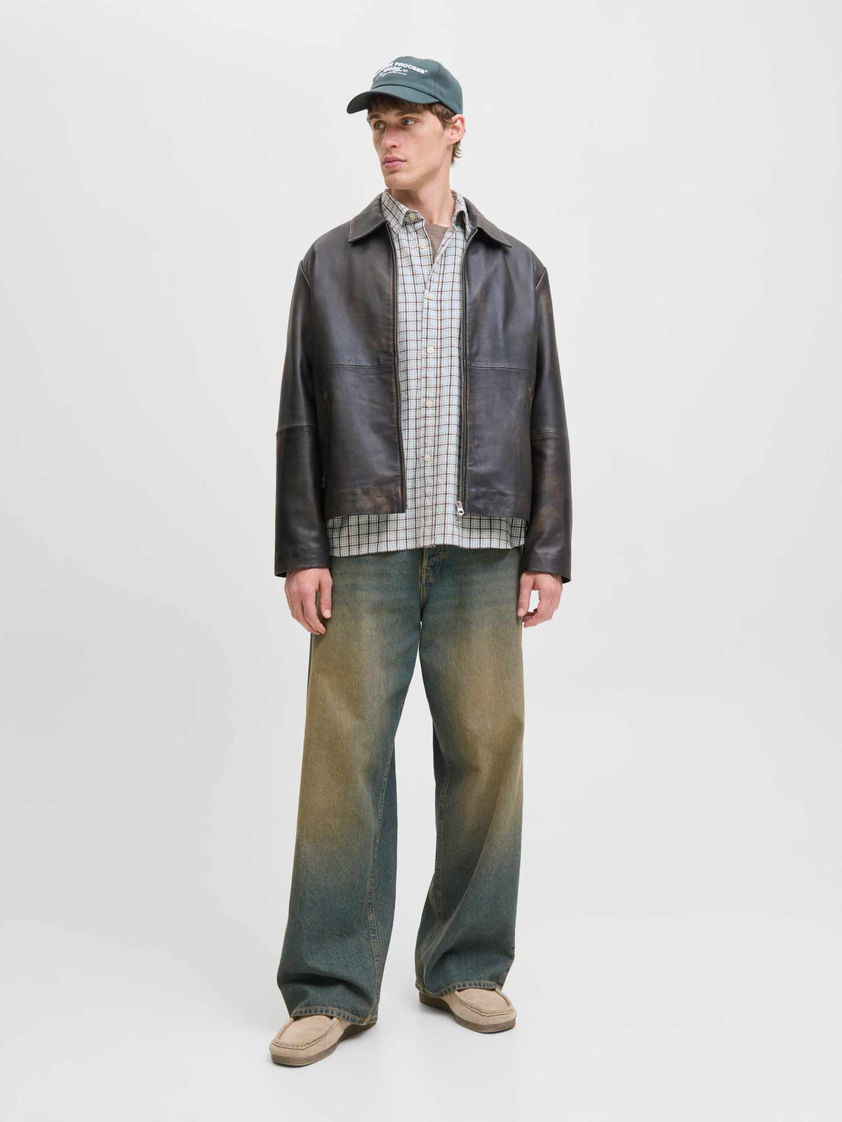 JACK & JONES Риза JORMEADOWS OVERSIZED CHECK SHIRT LS
