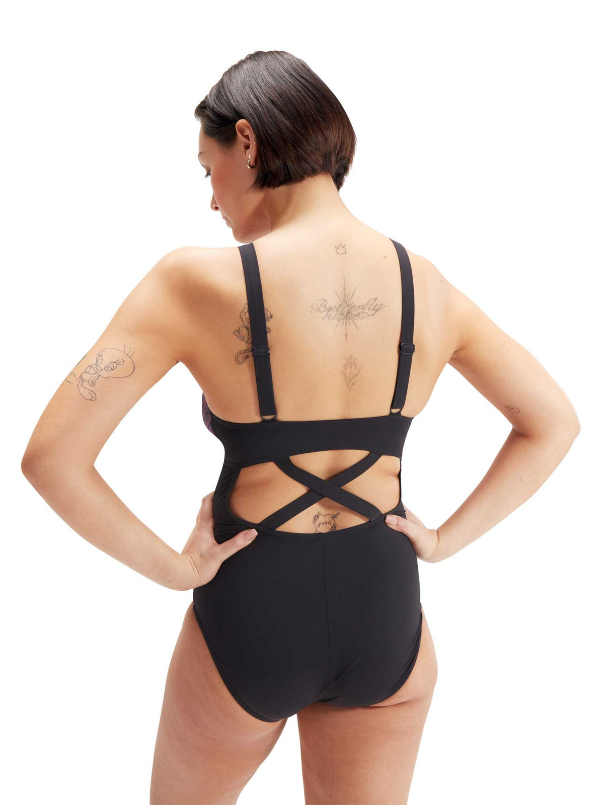 SPEEDO Цял бански WOMENS SHAPING ENLACE PRINTED