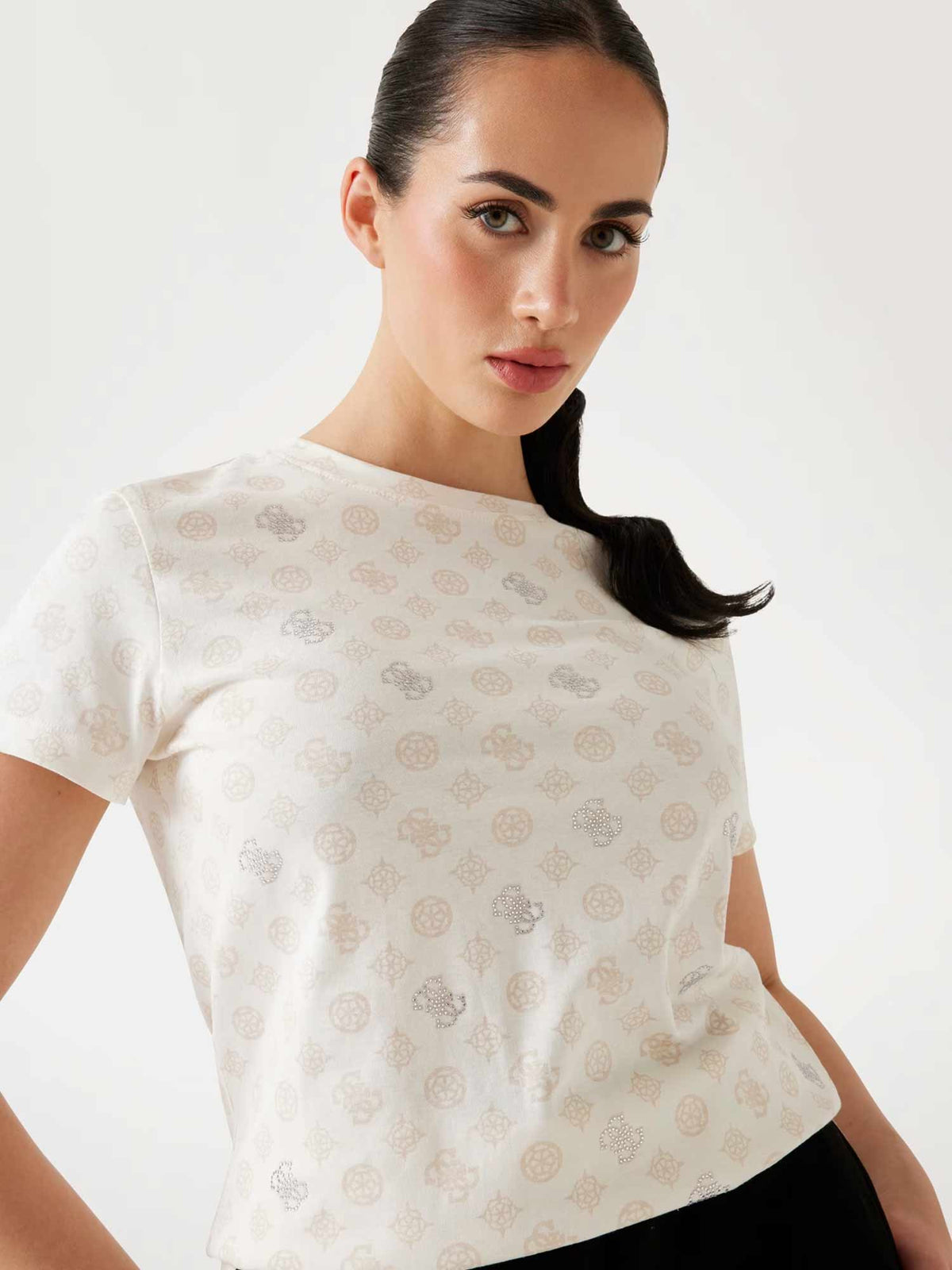 GUESS Тениска GLORIA PEONY SS T-SH
