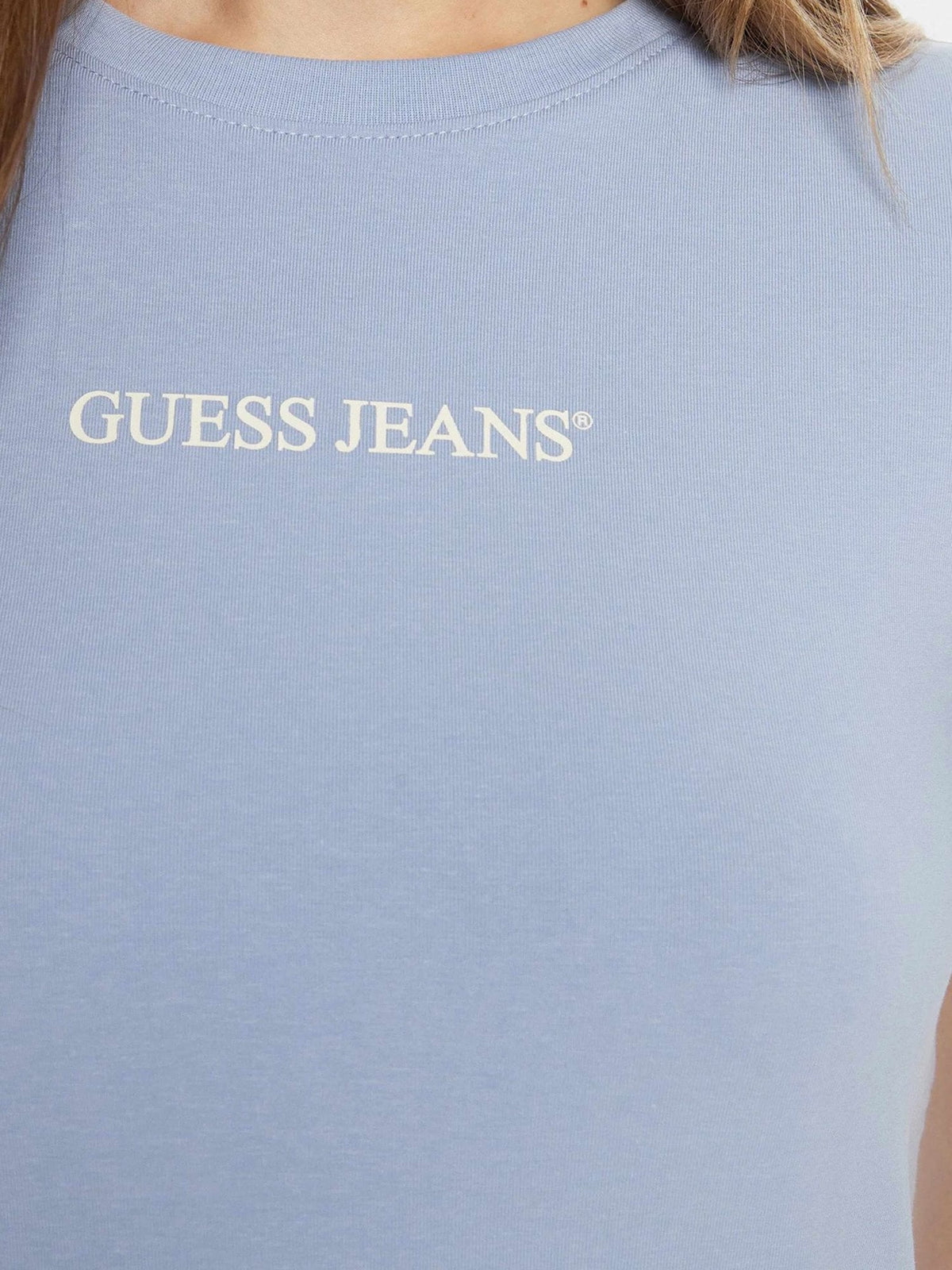 GUESS JEANS Тениска GJ SS CN SLIM LOGO PRINT TEE